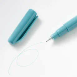 Muji Bolígrafo de punta fina a base de agua - 0,5 mm, Cian Grisáceo