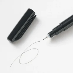 Muji Bolígrafo de punta fina a base de agua - 0,5 mm, Negro