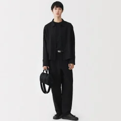New Muji Bolsa cilíndrica de nylon reciclado Negro
