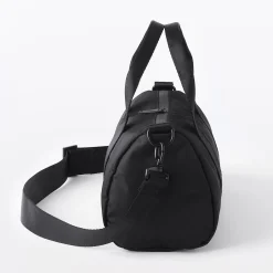 New Muji Bolsa cilíndrica de nylon reciclado Negro