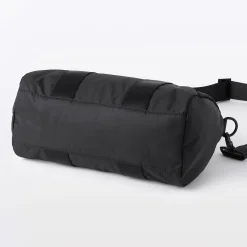 New Muji Bolsa cilíndrica de nylon reciclado Negro