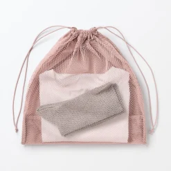 Outlet Muji Bolsa de malla con cordón - Grande