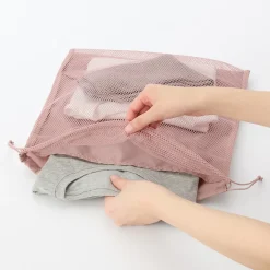 Outlet Muji Bolsa de malla con cordón - Grande