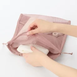 Clearance Muji Bolsa de malla con cordón - Mediana