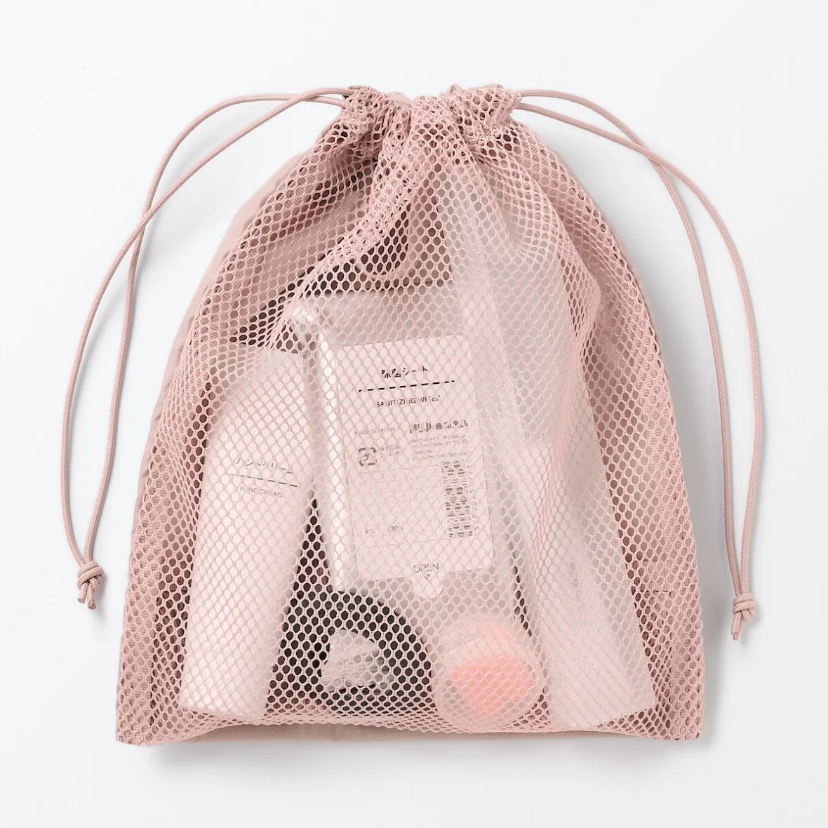 Hot Muji Bolsa de malla con cordón - Pequeña