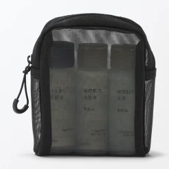 Hot Muji Bolsa de malla de nailon con cremallera - Pequeña