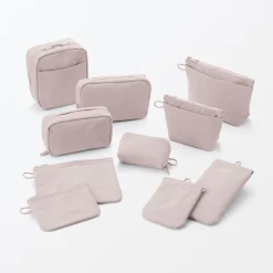 Outlet Muji Bolsa de nailon texturizada que se mantiene de pie ‐ Mediana
