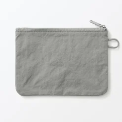 Muji Bolsa de nailon texturizada con cremallera ‐ Mediana