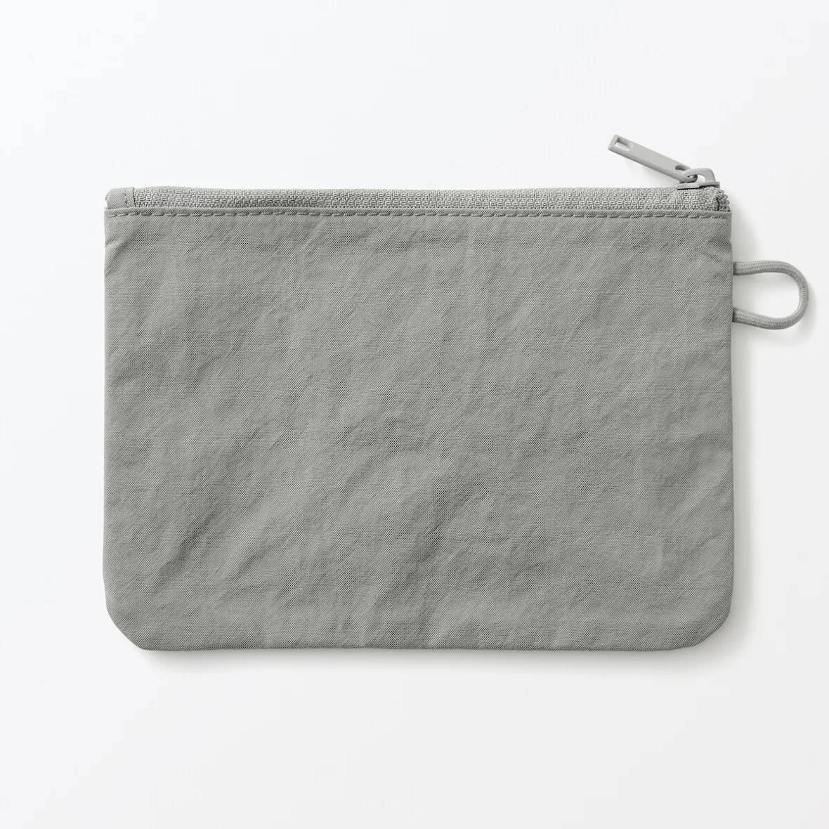 Muji Bolsa de nailon texturizada con cremallera ‐ Mediana