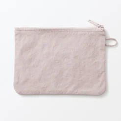 Muji Bolsa de nailon texturizada con cremallera ‐ Mediana