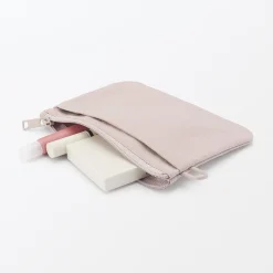 Muji Bolsa de nailon texturizada con cremallera ‐ Mediana