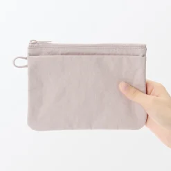 Muji Bolsa de nailon texturizada con cremallera ‐ Mediana