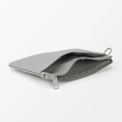 Muji Bolsa de nailon texturizada con cremallera ‐ Mediana
