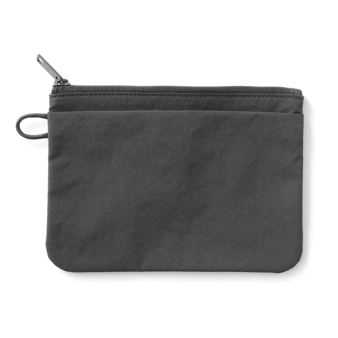 Muji Bolsa de nailon texturizada con cremallera ‐ Mediana