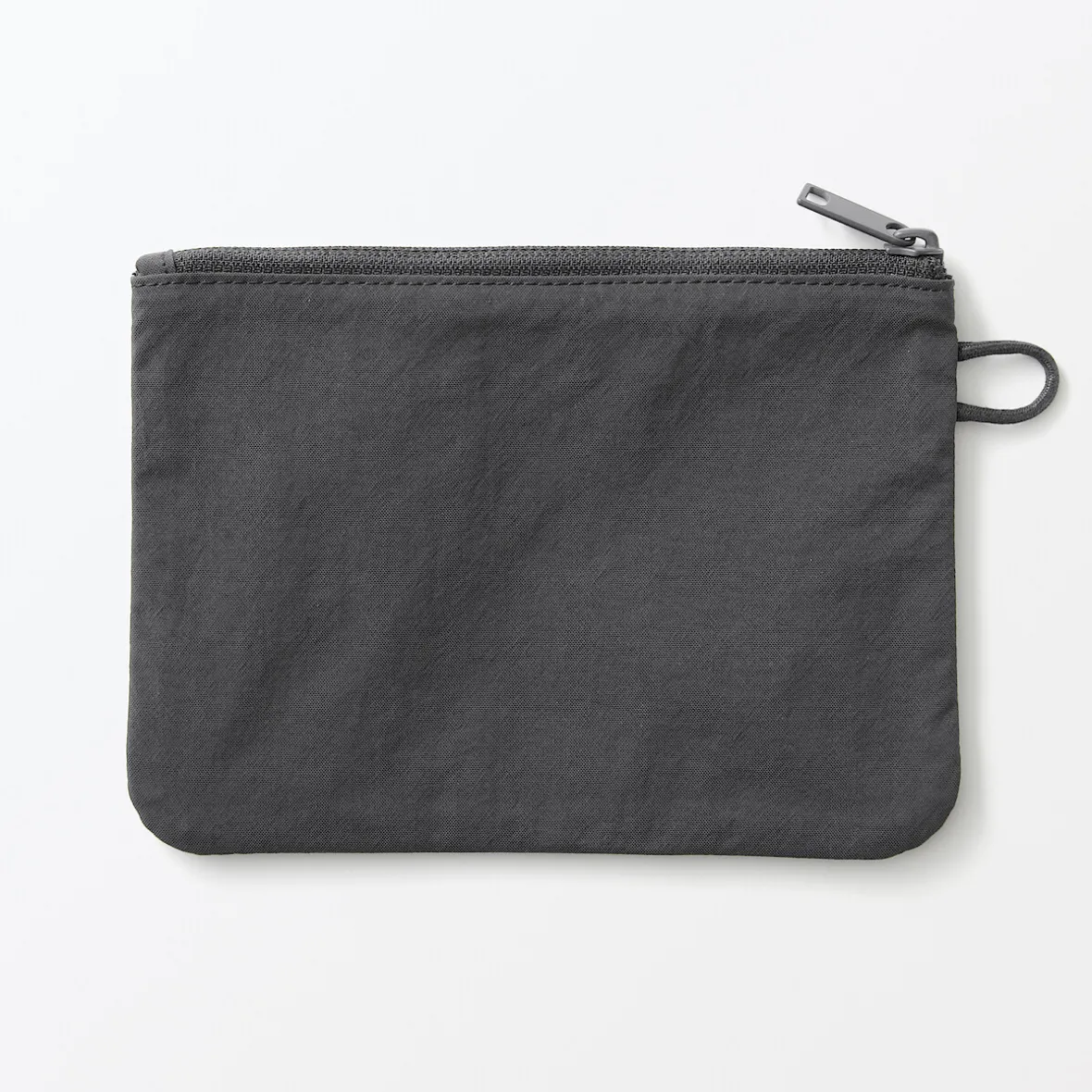 Muji Bolsa de nailon texturizada con cremallera ‐ Mediana