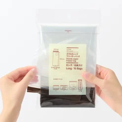 Outlet Muji Bolsas de doble sello para alimentos y congelador - Largas, paquete de 16