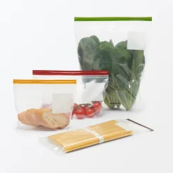 Outlet Muji Bolsas de doble sello para alimentos y congelador - Largas, paquete de 16