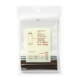 Outlet Muji Bolsas de doble sello para alimentos y congelador - Largas, paquete de 16