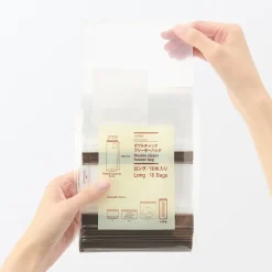 Outlet Muji Bolsas de doble sello para alimentos y congelador - Largas, paquete de 16