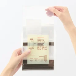 Outlet Muji Bolsas de doble sello para alimentos y congelador - Largas, paquete de 16