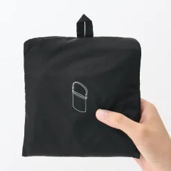 Outlet Muji Bolso bandolera pequeño repelente al agua y plegable Negro