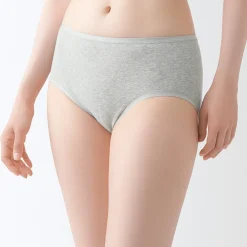 Sale Muji Braga acanalada de tiro alto para mujer