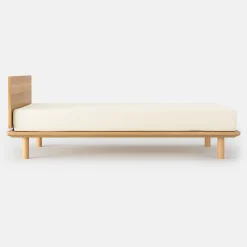 Muji Cabezal para cama de roble Individual
