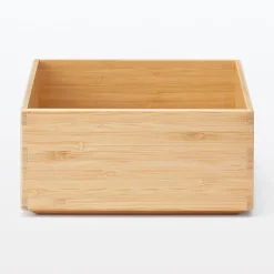 Hot Muji Caja apilable de bambú, 26 x 18.5 x 8.5 cm