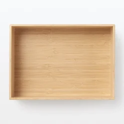 Hot Muji Caja apilable de bambú, 26 x 18.5 x 8.5 cm