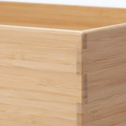 Hot Muji Caja apilable de bambú, 26 x 18.5 x 8.5 cm