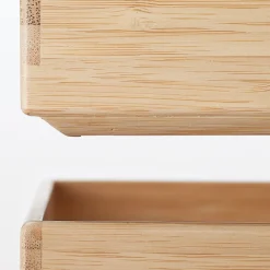 Hot Muji Caja apilable de bambú, 26 x 18.5 x 8.5 cm