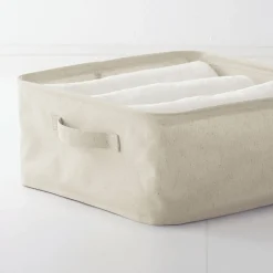 Hot Muji Caja de almacenamiento blanda cuadrada, 35x35x16cm