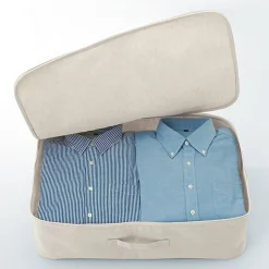 Muji Caja de almacenamiento blanda con tapa‐ 59x39x18cm