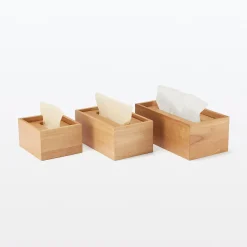 Outlet Muji Caja de pañuelos de madera 20.5 x 11 x 8.5 cm