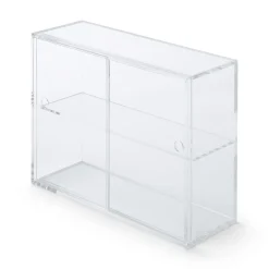 Muji Caja vitrina acrílica con puertecillas deslizantes S
