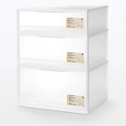 Discount Muji Cajón de almacenamiento apilable - [55 x 44.5 cm] - Altura 24 cm