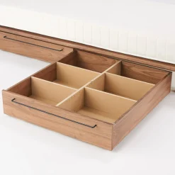 Clearance Muji Cajón para cama con plataforma de nogal L 19 cm