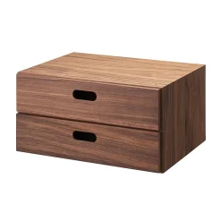 Muji Cajonera apilable de dos niveles planos (Noguera)