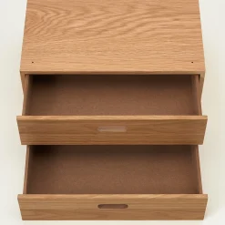 Hot Muji Cajonera apilable de dos niveles planos (Roble)