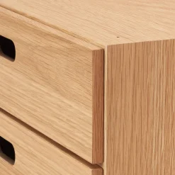 Hot Muji Cajonera apilable de dos niveles planos (Roble)