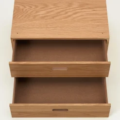 Hot Muji Cajonera apilable de dos niveles planos (Roble)