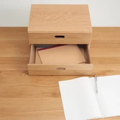 Hot Muji Cajonera apilable de dos niveles planos (Roble)