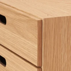 Hot Muji Cajonera apilable de dos niveles planos (Roble)