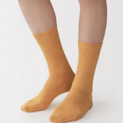 Muji Calcetines acanalados en ángulo recto para hombre