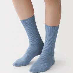 Muji Calcetines acanalados en ángulo recto para hombre