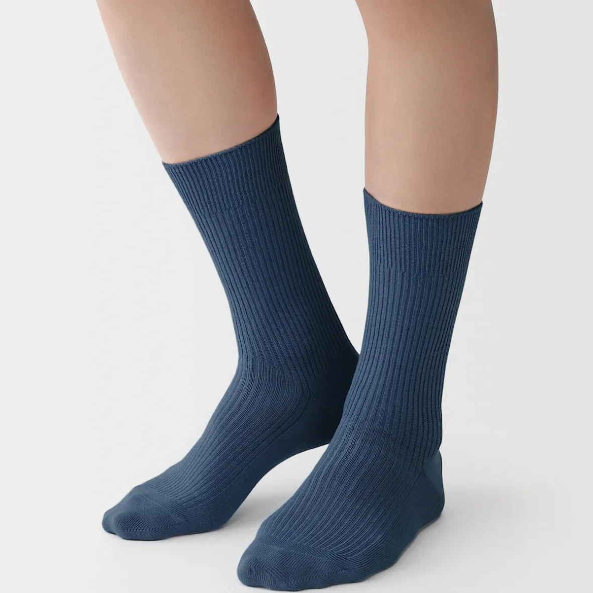 Muji Calcetines acanalados en ángulo recto para hombre