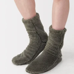Clearance Muji Calcetines acogedores de forro polar de poliéster reciclado para hombre