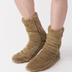 Clearance Muji Calcetines acogedores de forro polar de poliéster reciclado para hombre