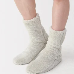 Clearance Muji Calcetines acogedores de forro polar de poliéster reciclado para hombre