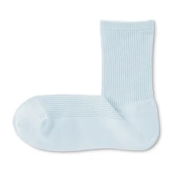 Outlet Muji Calcetines con puño cómodo y rayas para mujer